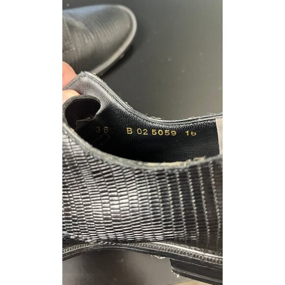 ROBERT CLERGERIE TEXTURED BLACK OXFORD DERBY SHOES 36 6 - Picture 4 of 8